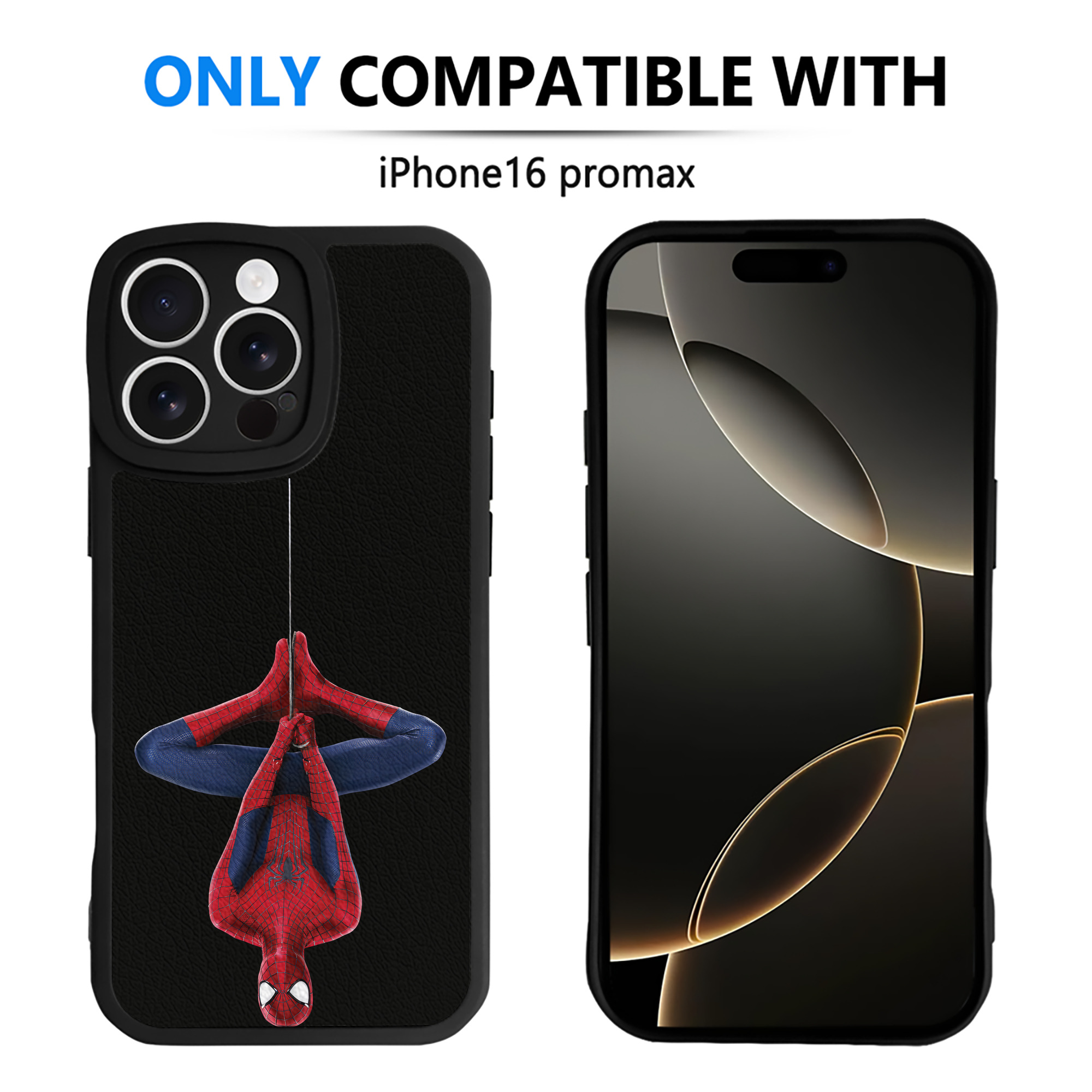Spider Man スパイダーマン 【iPhone 16シリーズ対応】シリコンスマホケース（レザー調） 材質：シリコン